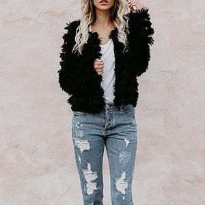 Faux Fur Cardigan